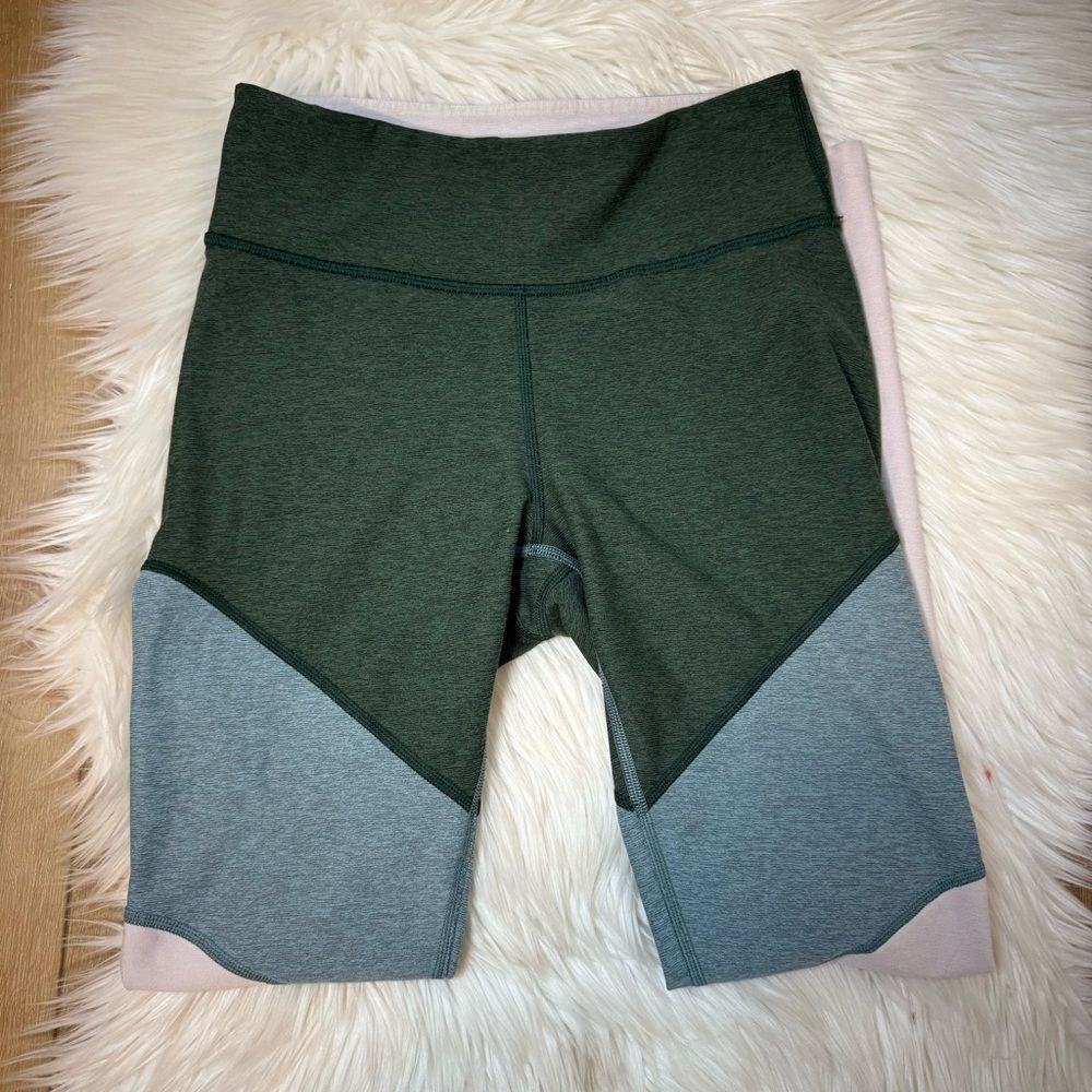 [Outdoor Voices] Green and Pink Leggings‎ - Size Small